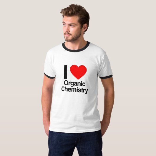 T-shirt j'aime la chimie organique (Devant entier)