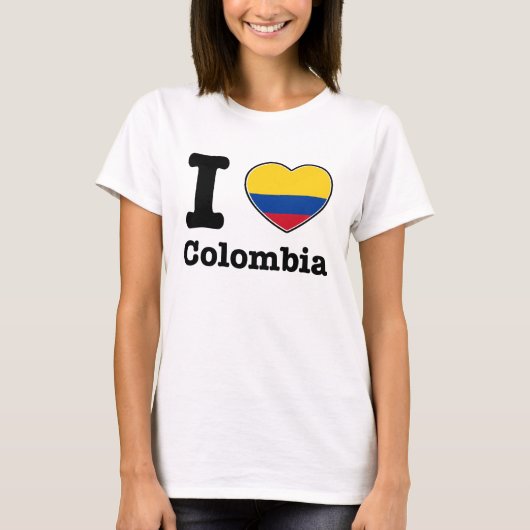 T-shirt J'aime la Colombie (Devant)