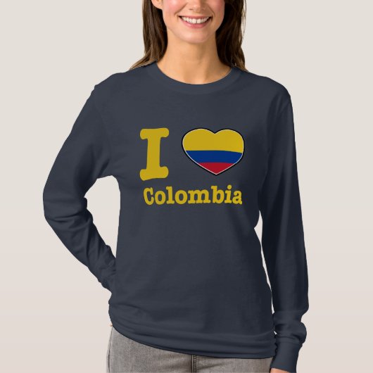 T-shirt J'aime la Colombie (Devant)