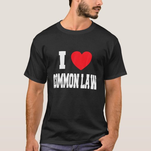 T-shirt J'aime la common law (Devant)