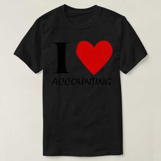 T-shirt J'aime la comptabilité (Design devant)