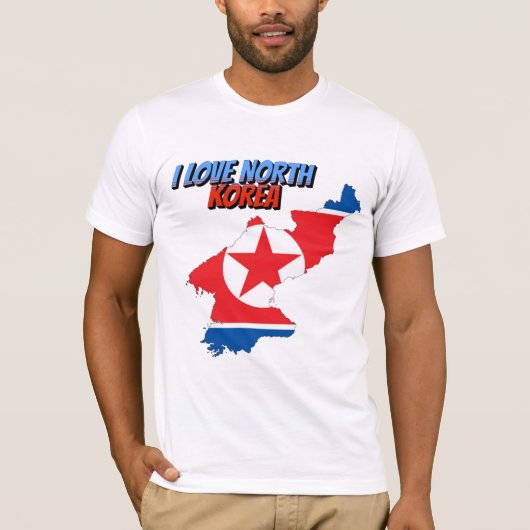 T-shirt J'aime la Corée du Nord (Devant)