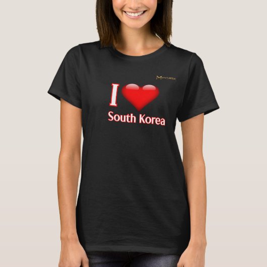 T-shirt J'aime la Corée du Sud (Devant)
