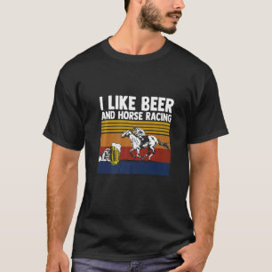 T-shirt J'Aime La Course À Cheval Et La Vêtements De Cours