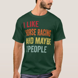 T-shirt J'Aime La Course À Cheval Peut-Être 3 Personnes