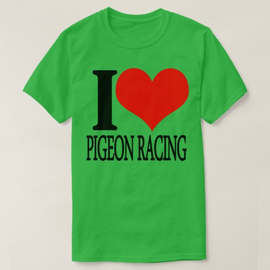 T-shirt j'aime la course pigeon 1 (Design devant)
