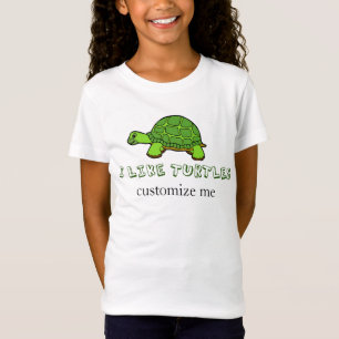 T-Shirt J'aime la coutume mignonne de tortues