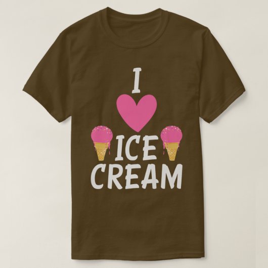 T-shirt J'aime la crème glacée  (Design devant)