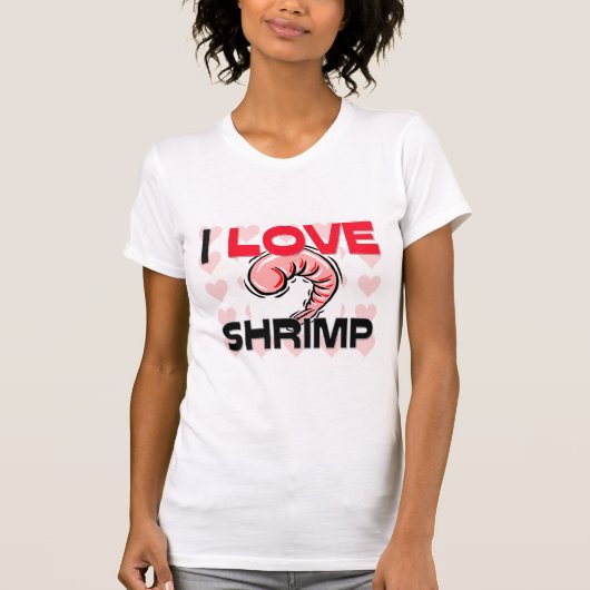 T-shirt J'aime la crevette (Devant)
