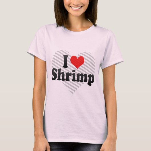 T-shirt J'aime la crevette (Devant)