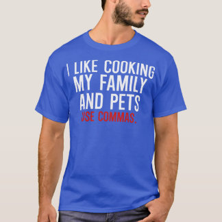 T-shirt J'aime la cuisine ma famille et les animaux utilis
