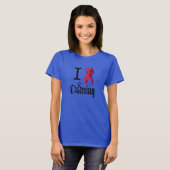 T-shirt J'aime la danse d'oscillation (Devant entier)