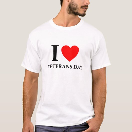 T-shirt J'aime la fête des anciens combattants (Devant)