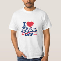J'aime la fête du Travail Design Rétro Patriotique