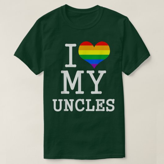 T-shirt J'aime la fierté de mes oncles, famille Guncle ass (Design devant)