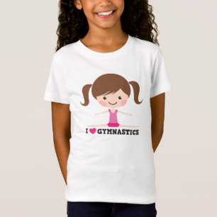 T-Shirt J'aime la fille mignonne de bande dessinée de