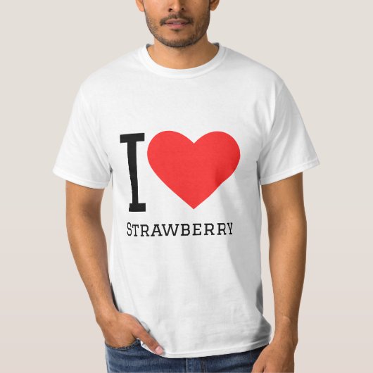 T-shirt J'aime la fraise (Devant)