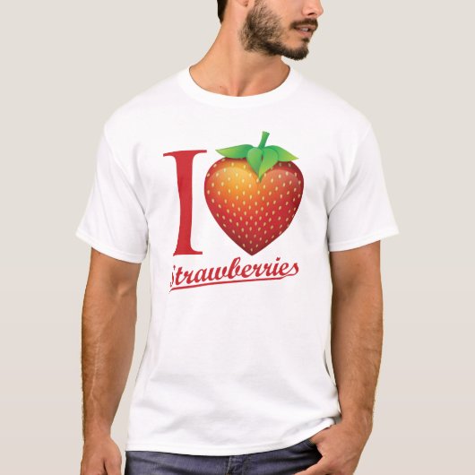 T-shirt J'aime la fraise (Devant)