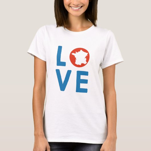 T-shirt J'aime la France (Devant)