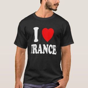 T-shirt J'Aime La France Voyage Tourisme Vacances Maison