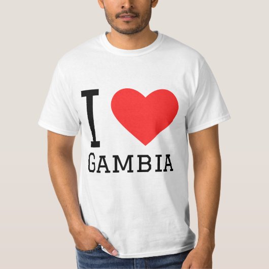 T-shirt J'aime la Gambie (Devant)
