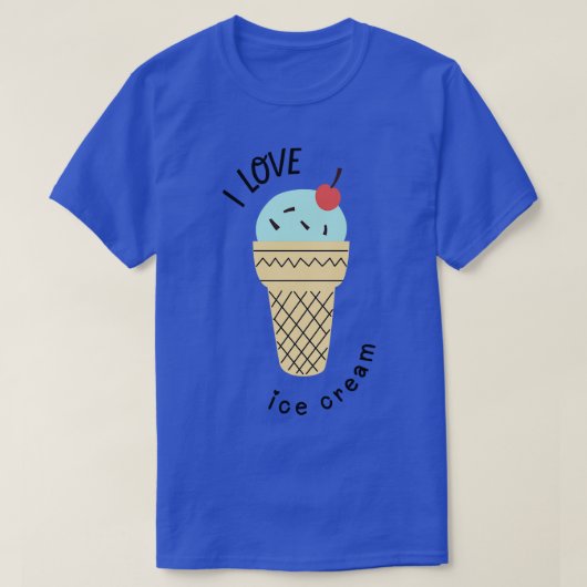 T-shirt J'aime la glace (Design devant)