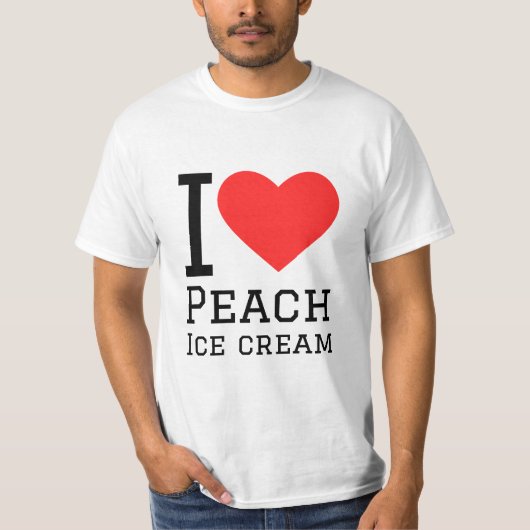 T-shirt J'aime la glace pêche (Devant)