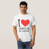 T-shirt J'aime la glace vanille (Devant entier)