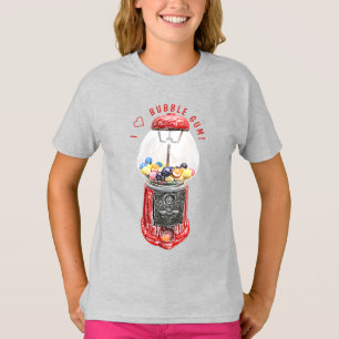 T-shirt J'Aime La gomme À Bulles