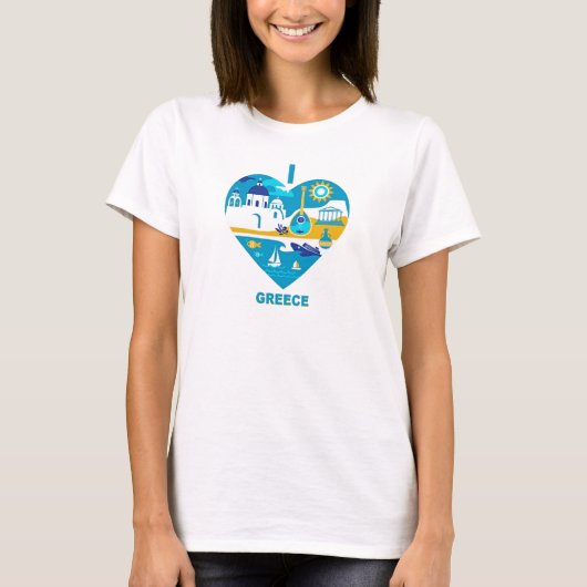 T-shirt J'aime la Grèce (Devant)