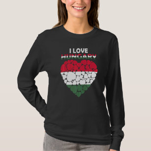 T-shirt J'Aime La Hongrie Drapeau Fier D'Être Hongroise Ho