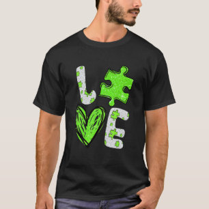 T-shirt J'aime la journée de la Patty de l'autisme la Sain