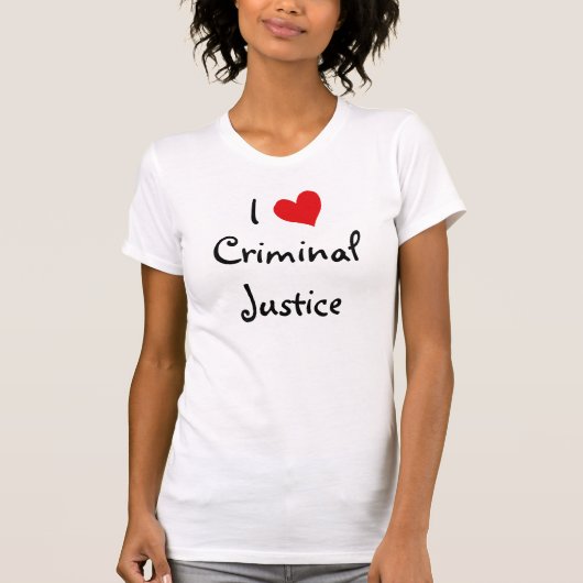 T-shirt J'aime la justice pénale (Devant)