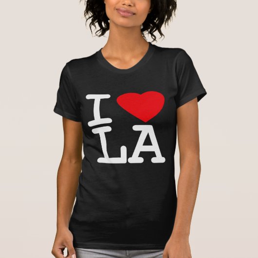 T-shirt J'aime la LA de coeur (Devant)