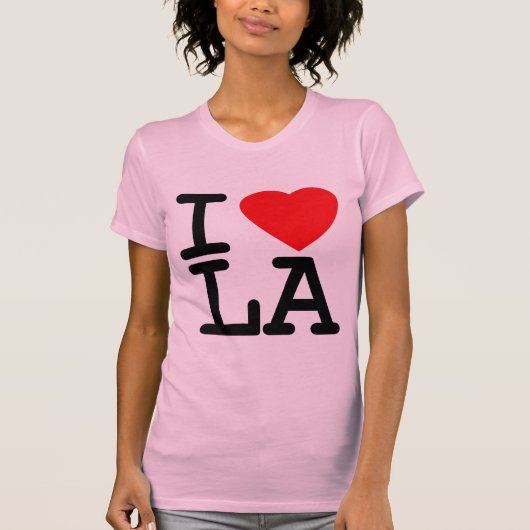 T-shirt J'aime la LA de coeur (Devant)