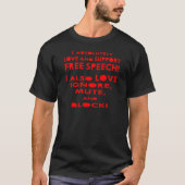 T-shirt J'Aime La Liberté D'Expression J'Aime Aussi Ignore (Devant)