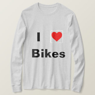 T-shirt J'aime la longue chemise de douille de vélos
