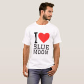 T-shirt J'aime la lune bleue (Devant entier)