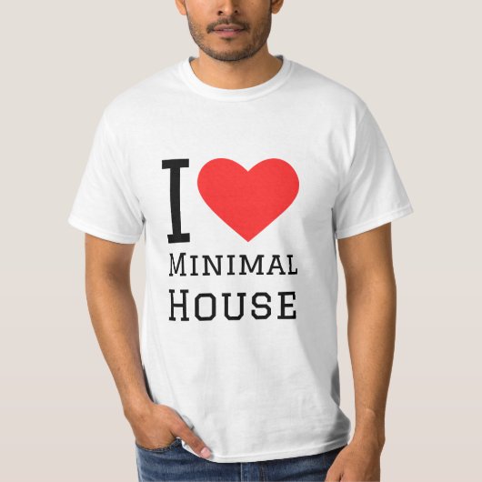 T-shirt J'aime la maison minimale (Devant)