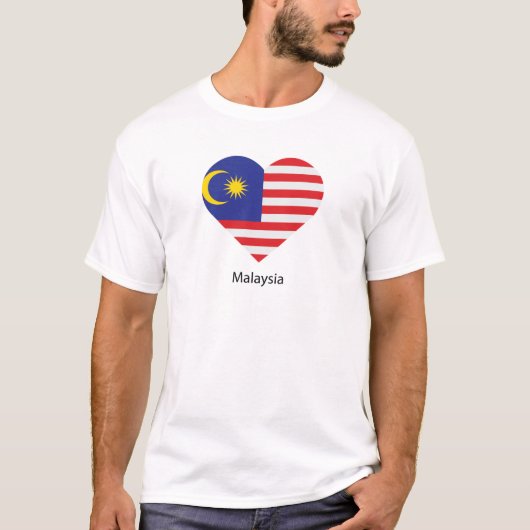 T-shirt J'aime la Malaisie (Devant)