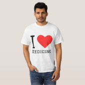 T-shirt J'aime la médecine (Devant entier)