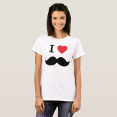 T-shirt J'aime la moustache (Devant entier)