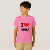 T-shirt J'aime la moustache (Devant entier)