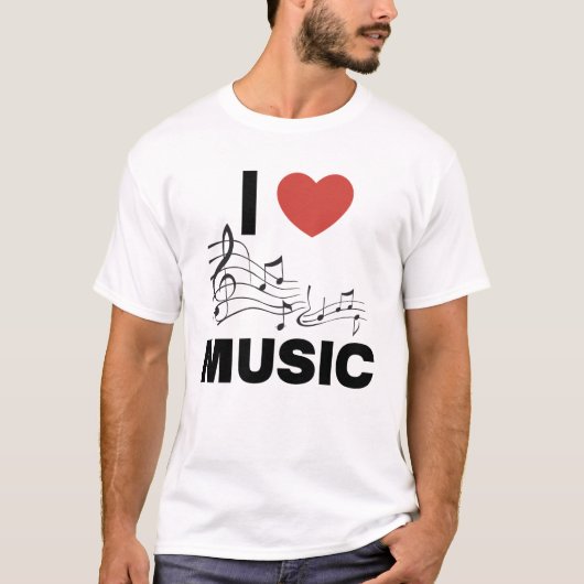 T-SHIRT J'AIME LA MUSIQUE (Devant)