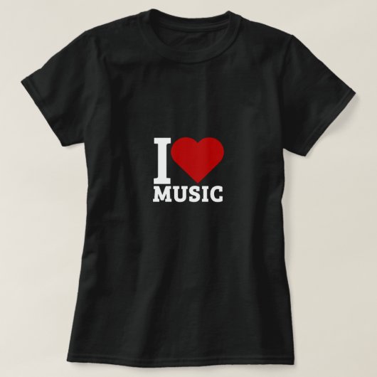 T-shirt J'aime la musique (Design devant)