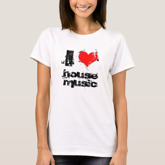 T-shirt J'aime la musique de maison (Devant)