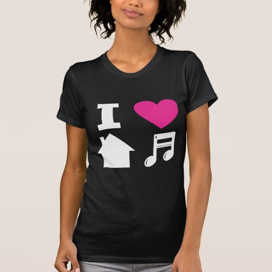T-shirt J'aime la musique de maison (Devant)