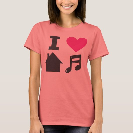 T-shirt J'aime la musique de maison (Devant)