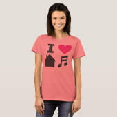 T-shirt J'aime la musique de maison (Devant entier)