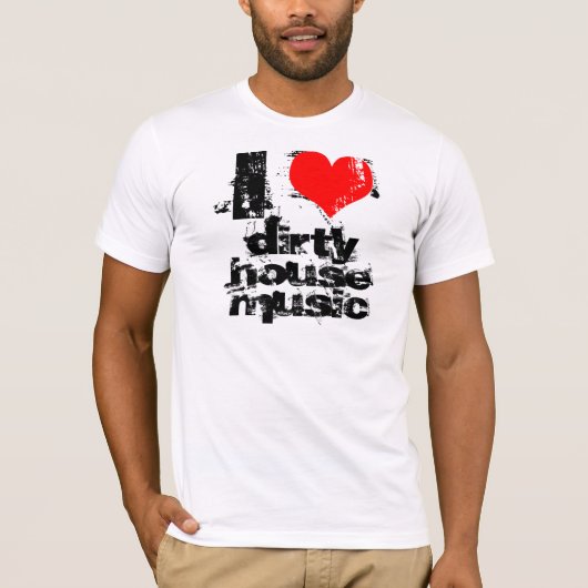 T-shirt J'aime la musique sale de maison (Devant)